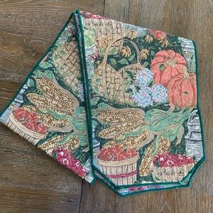 Fall Harvest Themed Tapestry Table Runner